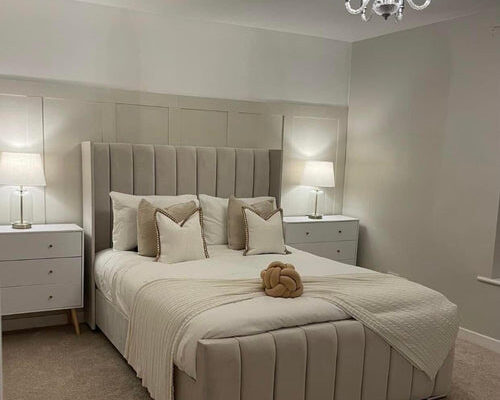 king size wingback bed