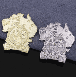 Chosen Australia Map Sandblast Pin