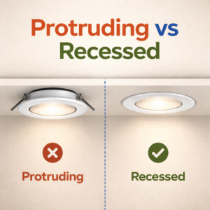 protruding vs recessed