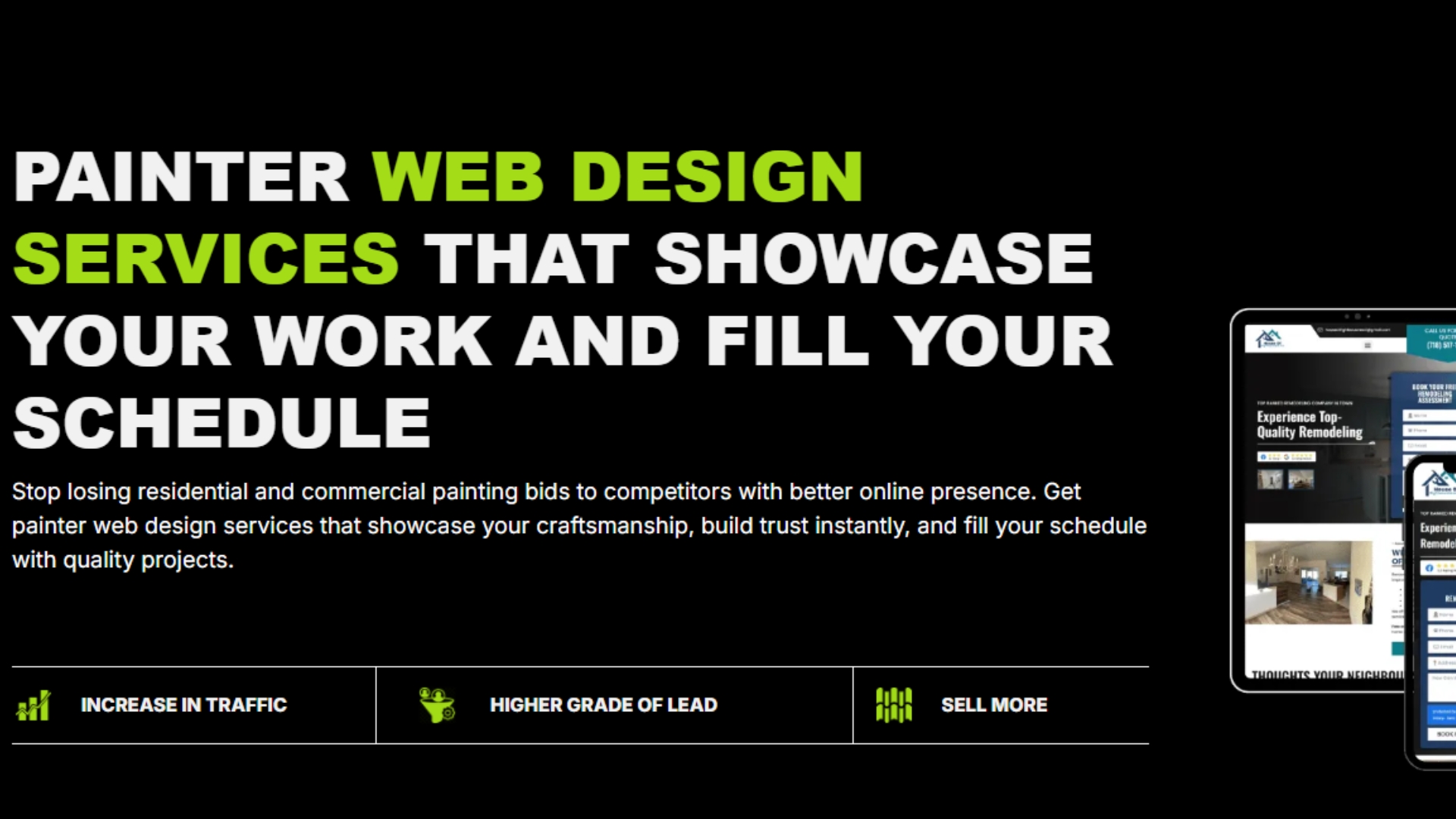 painting contractor website design